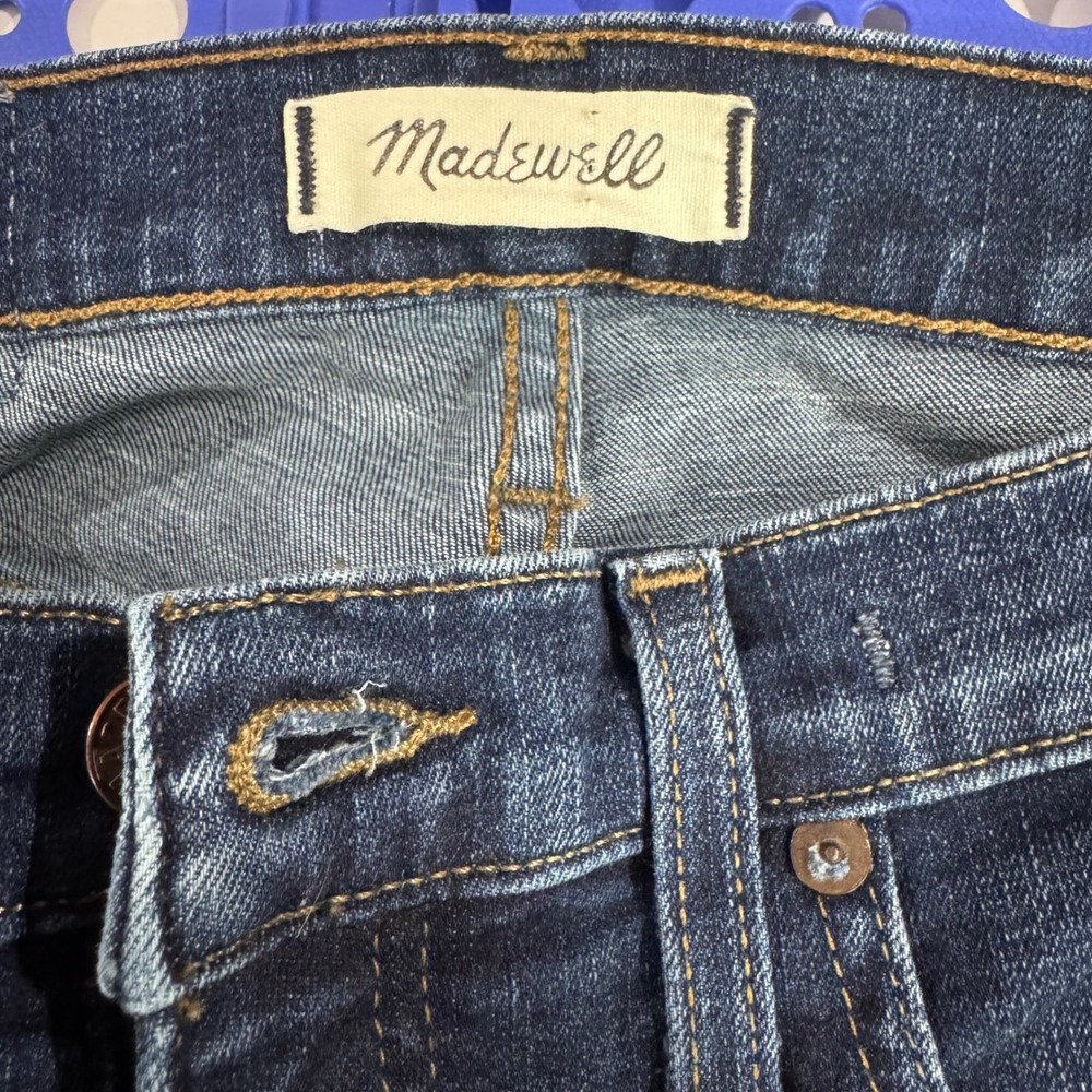 Madewell 10 High Rise Skinny Jeans Dark Wash Womens 27‎ Casual Chic Stretch - Picture 4 of 10